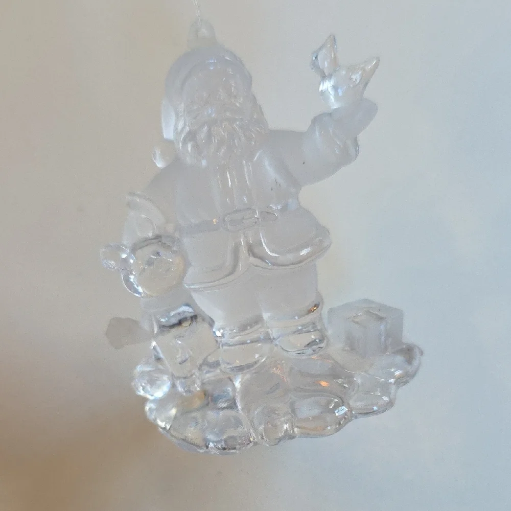 Christmas Ornament - Clear Santa Claus Figurine